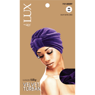 QFITT LUXURY SILKY VELVET TURBAN - SOLID *7121 - Beautylicious Canada