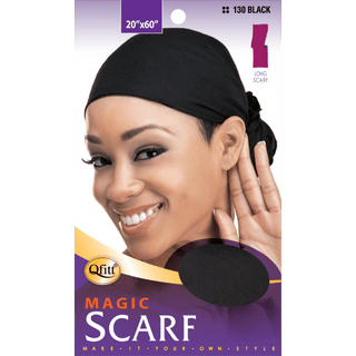 QFITT MAGIC SCARF *130 BLACK - Beautylicious Canada
