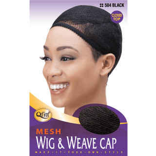 QFITT MESH WIG & WEAVE CAP *504 BLACK - Beautylicious Canada