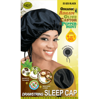 QFITT ORGANIC DRAWSTRING SLEEP CAP *825 - Beautylicious Canada