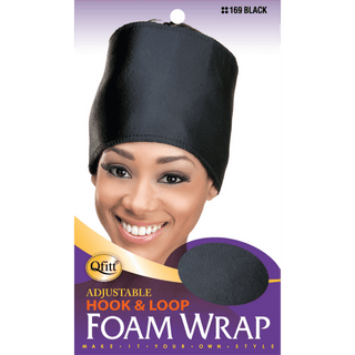QFITT SATIN FOAM WRAP *169 BLACK - Beautylicious Canada