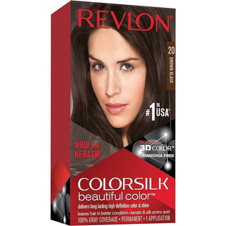 Revlon Colorsilk Beautiful Color 20 BROWN BLACK - Beautylicious Canada