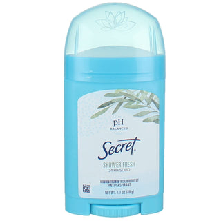 SECRET PH BALANCED 24 HOUR SOLID ANTIPERSPITANT/DEODORANT - SHOWER FRESH 1.7OZ - Beautylicious Canada