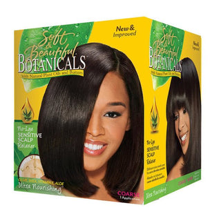 SOFT & BEAUTIFUL BOTANICALS NO - LYE SENSITIVE SCALP RELAXER KIT - COARSE - Beautylicious Canada
