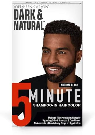 SOFTSHEEN CARSON DARK & NATURAL 5 MINUTE SHAMPOO - IN - HAIR COLOR NATURAL BLACK - Beautylicious Canada