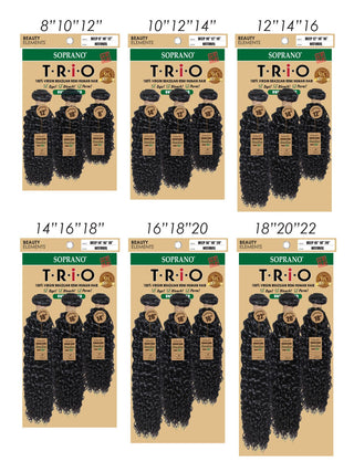 SOPRANO 9A+ BRAZILIAN REMI HUMAN HAIR TRIO/SINGLE BUNDLES NATURAL BLACK - Beautylicious Canada
