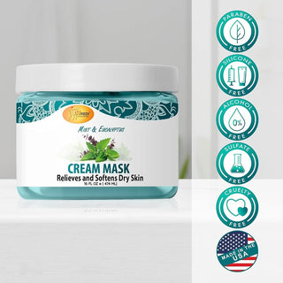 SPAREDI AROMATHERAPY MINT & EUCALYPTUS CREAM MASK 16OZ - Beautylicious Canada