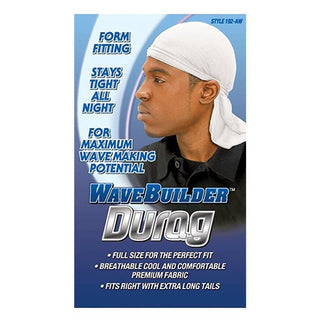 SPARTAN WAVEBUILDER DURAG WHITE - Beautylicious Canada