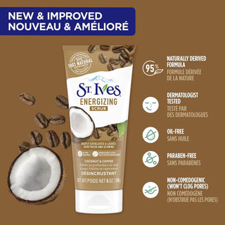 ST. IVES COCONUT & COFFEE ENERGIZING SCRUB 6OZ - Beautylicious Canada