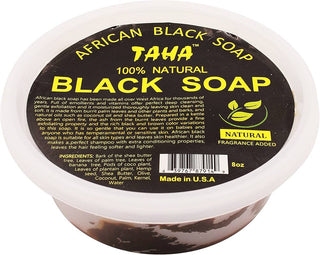 TAHA 100% NATURAL AFRICAN BLACK SOAP - NATURAL 8OZ - Beautylicious Canada