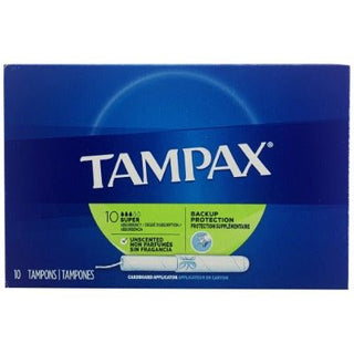 TAMPAX SUPER TAMPONS 10CT CARDBOARD APPLICATORS - Beautylicious Canada