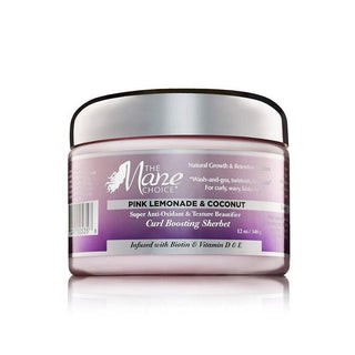 THE MANE CHOICE Pink Lemonade & Coconut Super Anti - Oxidant & Texture Beautifier Curl Boosting Sherbet 12OZ - Beautylicious Canada