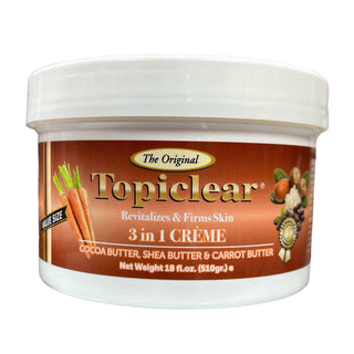 TOPICLEAR 3 IN 1  COCOA, SHEA & CARROT BUTTER CREAM 18OZ