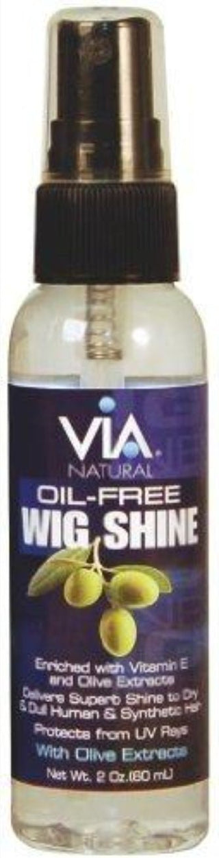 VIA NATURAL OIL - FREE WIG SHINE WITH OLIVE EXTRACTS 2OZ - Beautylicious Canada
